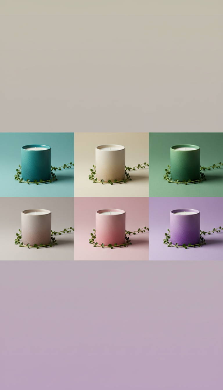 Mystic Teal Ceramic Pillar Candle