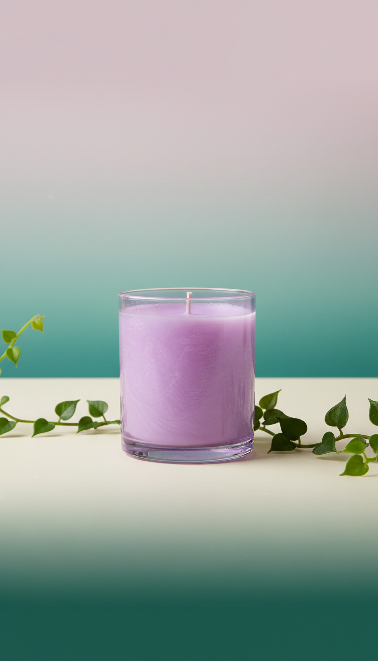 Galaxy Lavender Glass Vessel Candle