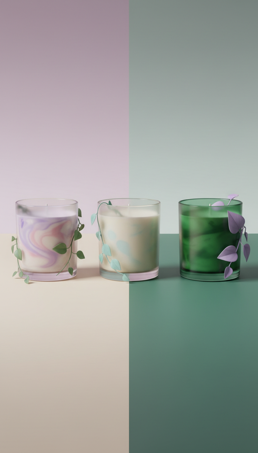 Rosy Nebula Glass Jar Candle