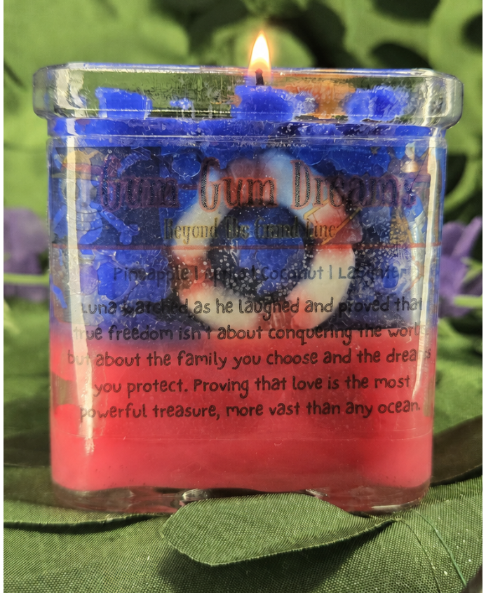 Gum Gum Dreams - Luffy of One Piece Inspired Candle